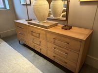 Nouvelle mode de commode en bois massif à 6 tiroirs commode en bois de chambre en chêne