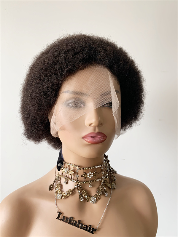 afro kinky curly short bob wig glueless lace front