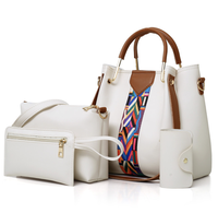 Sacs à main de créateur à la mode pour femmes Prix bon marché Sac à main pour femmes Ensembles de sacs à main PU 4 Pcs en 1 Ensemble