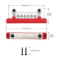6 Terminal 150A batterie BusBar rouge noir bornier de Distribution d'énergie paire pour Auto Marine voiture pick-up remorque RV bateau