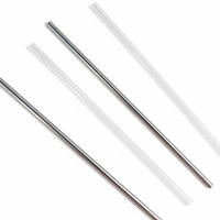 Gobelets en verre transparent naturel avec couvercles et pailles en bambou, taille et logo personnalisés pour les cafés et les magasins de boissons