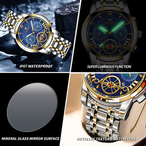 Reloj de Lujo de Cuarzo para Hombre FNGEEN 4560 de Alta Calidad, Reloj de Acero Inoxidable, Resistente al Agua y a los Arañazos - Product Image 6