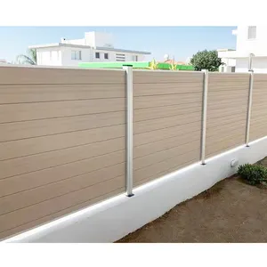 Privacy divisore legno composito di plastica esterno cortile wpc pannelli recinzione composito recinzione esterna involucro schermo esterno