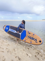 Planche de SUP gonflable tout usage YASKA PB-804 10'6''x32''x6'' portable pour eaux offshore, charge maximale 150 kg, avec aileron et EVA