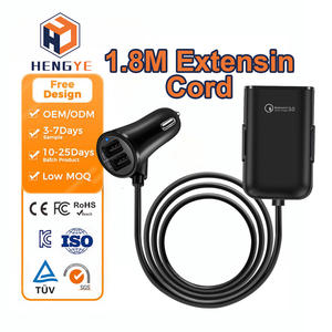 4 Ports 5V/3A 18W 15W 12W USB a Charge rapide <span class=keywords><strong>Famille</strong></span> Voyage Multi Device Front Back Seat Extension Charge Phone Car Charger - Product Image 1