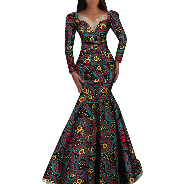 Latest Ankara Long Flowing Gown Styles 2025