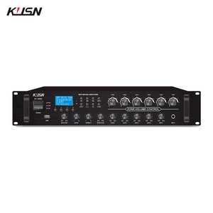 Sistema de PA Completo de 180W, Amplificador Profesional de 6 Zonas y Altavoz de Pared de 20W para Interiores con USB KF-180M + KB-20A*6 Wa - Product Image 2