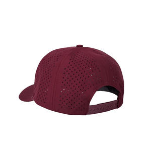 Vente en gros Chapeau de camionneur de golf 5 panneaux respirant découpé au laser perforé design de corde imperméable de haute qualité avec logo de broderie personnalisé - Product Image 3