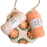 Wholesale Fancy Super Soft Smooth Hand Knitting 100% Cotton Yarn for Crocheting Bags Blanket
