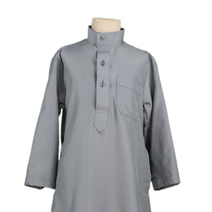 <span class=keywords><strong>Ropa</strong></span> <span class=keywords><strong>para</strong></span> Niño de Manga Larga Hecha de Poliéster, Diseño de Cuello Mandarín, Thobe con Pantalón - Product Image 6