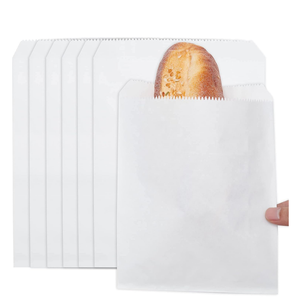 Custom Logo Oil-Proof Waterproof Fade Resistant Greaseproof Paper Bags Carry Bag for Bread Cookies <b>Snacks</b> French Fries - Product Image 2