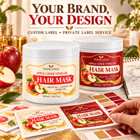Masker Rambut Pelembap Perbaikan Rambut dengan Minyak Argan dan Cuka Apel, Nutrisi Mendalam, Kontrol Keriting, OEM, Label Pribadi, Grosir, Custom