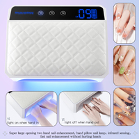 Lampe à ongles UV LED haute puissance 178W pour deux mains, rechargeable avec batterie 28800mAh, lampe IV avec coussin pour les mains pour les ongles