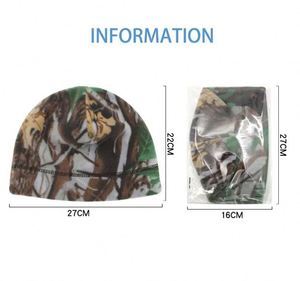 Bonnet de sport camouflage en polaire polyester coupe-vent réglable pour la pêche en extérieur – Livraison rapide - Product Image 4