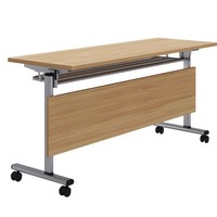 Table de formation pliable peu encombrante avec roulettes - Bureau de conférence multifonctionnel à combinaison libre