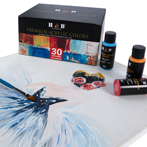 Suministros de arte OEM de fábrica, juego de <span class=keywords><strong>pintura</strong></span> y <span class=keywords><strong>dibujo</strong></span> acrílico de 20/ 24/30 colores, venta al por mayor - Product Image 2