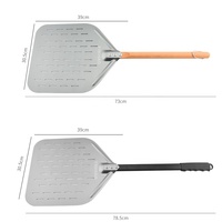 YINHAO Pelle à pizza en métal personnalisée avec logo, perforée pour un démoulage facile, pliable pour un rangement pratique, idéale pour la pizza maison et le pain artisanal