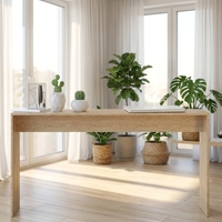 Table console moderne minimaliste en bois, style cascade, pour entrée et salon, mobilier de salon, table cascade en bois naturel pour canapé