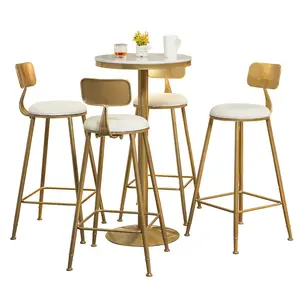 Wedding Round Bar Stool Kitchen Mini High Pub Table And Chair Set