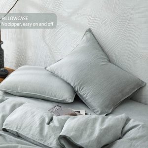 Bộ Chăn Ga Gối Vải Lanh Nguyên Chất Thoáng Khí Phong Cách Nhật Bản Bộ Chăn Ga Gối 100% Vải Lanh Tự Nhiên Kiểu Pháp - Product Image 4