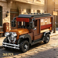M201 MOC City Retro 1929, modèle de voiture, ornements de véhicule, kits de modèles à assembler, briques, cadeaux pour adultes, 368 pièces, ensembles de blocs de construction