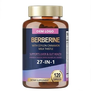 Cápsulas de Arándano para el Apoyo Renal, 120 Cápsulas, Producto de Salud Más Vendido, Marca Privada Personalizada Rápida con Certificación GMP e ISO, Berberina 27 en 1 - Product Image 1