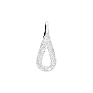 Boucles d'oreilles en or blanc E1817 avec cristaux en forme de goutte d'eau, sertissage en canal, bijoux de luxe pour femmes, pour les soirées - Product Image 1