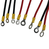 Pabrik merah/hitam 1/2/3M disesuaikan 1015 10AWG kabel listrik Cincin Terminal Lug konektor kawat PVC