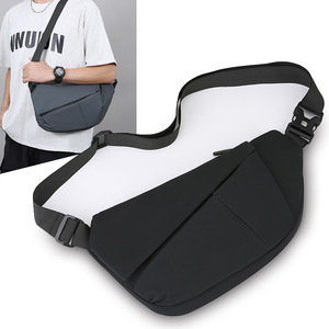 Bolso de pecho impermeable para hombre, con cremallera multicapa, gran capacidad, ligero, tipo bandolera, para uso diario, viajes al aire libre, uso informal - Product Image 4