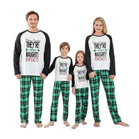 Personalisierte Weihnachts-Familien-Pyjamas Passende Sets Lustige Cartoon-Schlafanzüge Hauskleidung Maßgeschneiderte Weihnachts-Pyjamas Familien-Set