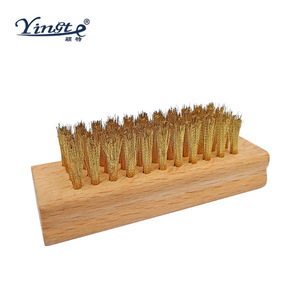 Yinste <b>Cleaning</b> <b>Brush</b> Solid Wood Metal Wire Stiff Bristle Portable Household Use - Product Image 2