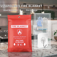 Couverture de protection incendie et de soudage en fibre de verre enduite de silicone, flexible, durable, 0,8 mm, rouleau de 4 pieds, pour la sécurité et les situations d'urgence, prix usine