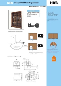 Cerniera per porta in vetro a 160 gradi Denmark Siso Uor Gravity con asse superiore e inferiore, per ante di mobili senza telaio - Product Image 4