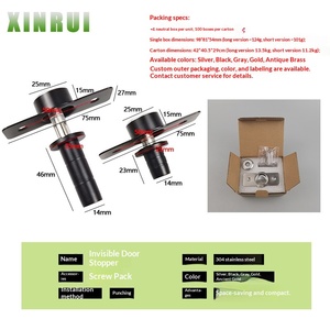 Butée de <span class=keywords><strong>porte</strong></span> invisible ultra-fine, magnétique puissante, silencieuse, anti-collision, sans perçage, dissimulée, pour portes coulissantes de chambre, design moderne - Product Image 2