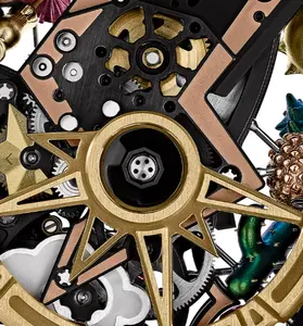 Zarif Mega Tapisserie İzle siyah seramik japon hareketi otomatik saatler mekanik kronograf kol saatleri