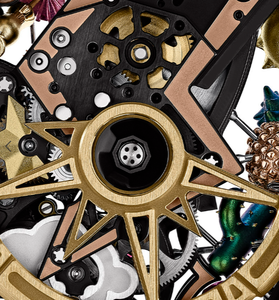 エレガントなメガタピサリーウォッチブラックセラミックジャパニーズムーブメントオートマチックウォッチメカニカルクロノグラフ腕時計 - Product Image 1