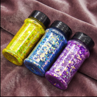 Paillettes holographiques en vrac, paillettes pour gobelets à effet globe de neige, formes mélangées pour la décoration de Noël