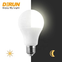 Ampoule Crépusculaire NEUVE CE RoHS ERP 5W 7W 9W 12W, LED A60 Avec Capteur Jour/Nuit (Dusk to Dawn) et Culot E27