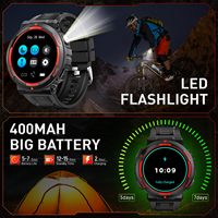 Reloj Inteligente Deportivo KT75 para Exteriores, Resistente al Agua 3ATM, para Buceo y Pesca, con Linterna, Monitoreo de Salud, Bluetooth, Llamadas