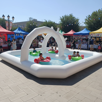 QIQU Vente en gros de piscines gonflables commerciales de grande taille pour l'extérieur, en bâche PVC robuste de 0,9 mm, design personnalisé