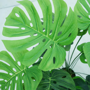 Plante Monstera Artificielle <span class=keywords><strong>D</strong></span>écorative de Bureau Fromage <span class=keywords><strong>Suisse</strong></span> Plante en Pot Plante Tropicale Artificielle de Sol <span class=keywords><strong>D</strong></span>écorative <span class=keywords><strong>d</strong></span>'<span class=keywords><strong>Intérieur</strong></span> - Product Image 4