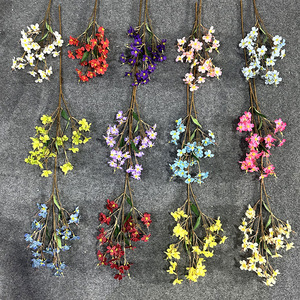 Bouquet de fleurs artificielles Blue Star, fleurs en soie moulées par injection, décoration de mariage, décoration de salon - Product Image 2
