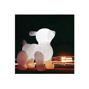 Advertising Giant Led Lighted Inflatable Lamb /Sheep/Goat Cute Dog For Decorative