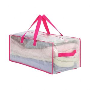 Sacs de déménagement extra-larges 2025 pliables et imperméables en PP avec fermetures éclair, lot de 6, design classique pour vêtements de salon - Product Image 1