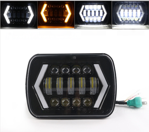 5x7 Led Đèn Pha IP67 55 Wát cho Wrangler Cherokee LED High/Low chùm đèn pha Led vuông Đèn pha off-road chuyển đổi <span class=keywords><strong>Kit</strong></span> - Product Image 1