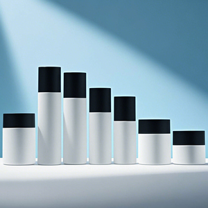 Contenitore di vetro di fabbricazione cinese 120ml 100ml <span class=keywords><strong>50ml</strong></span> 30g 20g Set di bottiglie di vetro cosmetico in bianco e nero con pompa - Product Image 5