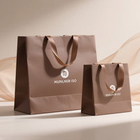 Wholesale Custom Full Print Size Horizontal White Black Brown Cardboard Luxury Recyclable Craft Paper Shopping Gift Paper Bag