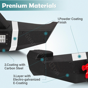 Accesorios para Parachoques Delantero y Trasero Compatibles con Jeep Cherokee XJ 1984-2001 (2/4 Puertas), Parachoques Todoterreno, Receptor de Enganche de 2" y Anillos <span class=keywords><strong>en</strong></span> D, Negro - Product Image 5