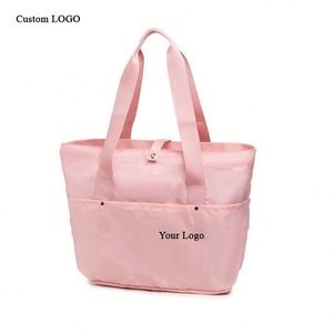 Sac fourre-tout en toile avec logo, grande poche zippée, motif ballon, idéal pour une utilisation promotionnelle - Product Image 1