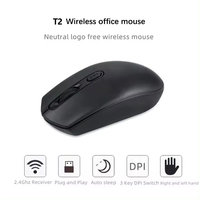 Ratón Óptico Inalámbrico para Oficina, USB 2.4G, Ratón para Computadora Portátil con Batería para Accesorios de Computadora